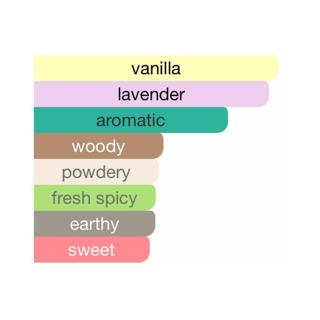 Pirâmide olfativa Valentino Born In Roma Uomo Intense: Notas de Baunilha e Lavanda