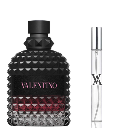 Amostra de perfume Valentino Born In Roma Uomo Intense - Frasco de 10ml - Fragrância de Luxo